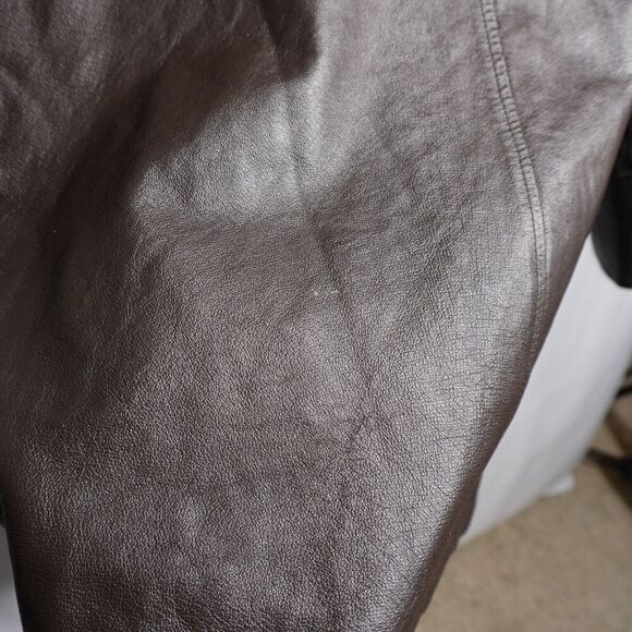 VTG Phase Two Brown‎ Leather Jacket Pockets Removable Lining Retro Mens M Zip - Picture 11 of 11